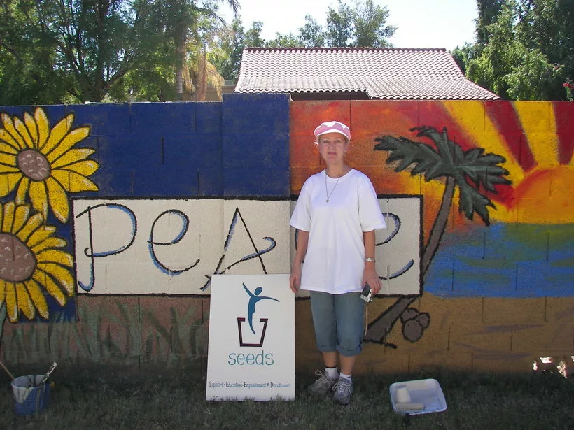 Wall mural at one of the SEEDs home.