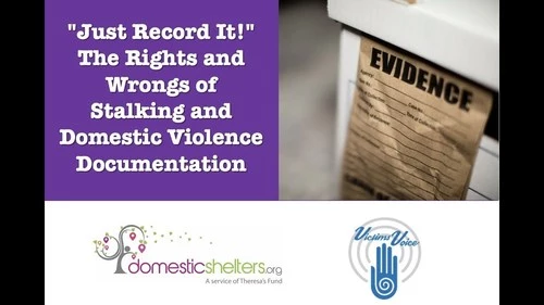 "Just Record It!" The Rights and Wrongs of Stalking and Domestic Violence Documentation