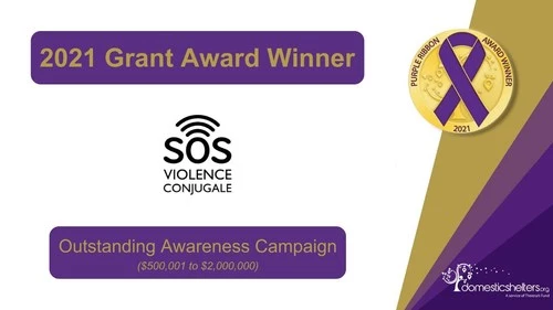Purple Ribbon Awards Grant Winner: SOS Violence Conjugale