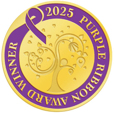 purple ribbon award logo